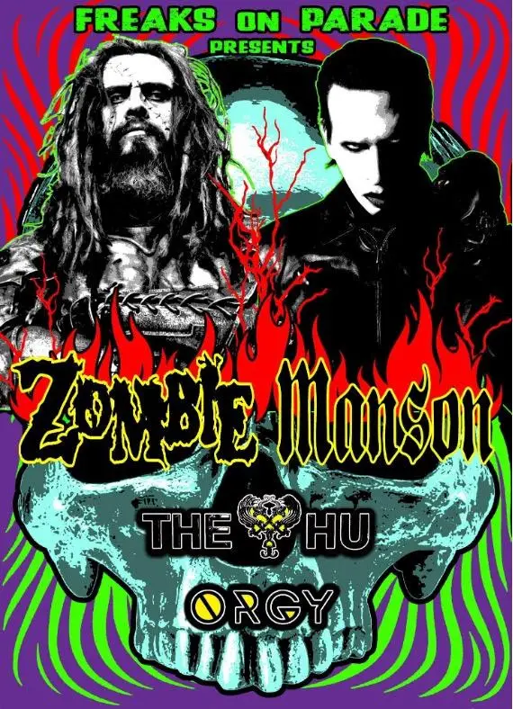 Rob Zombie Marilyn Manson Summer Tour Art