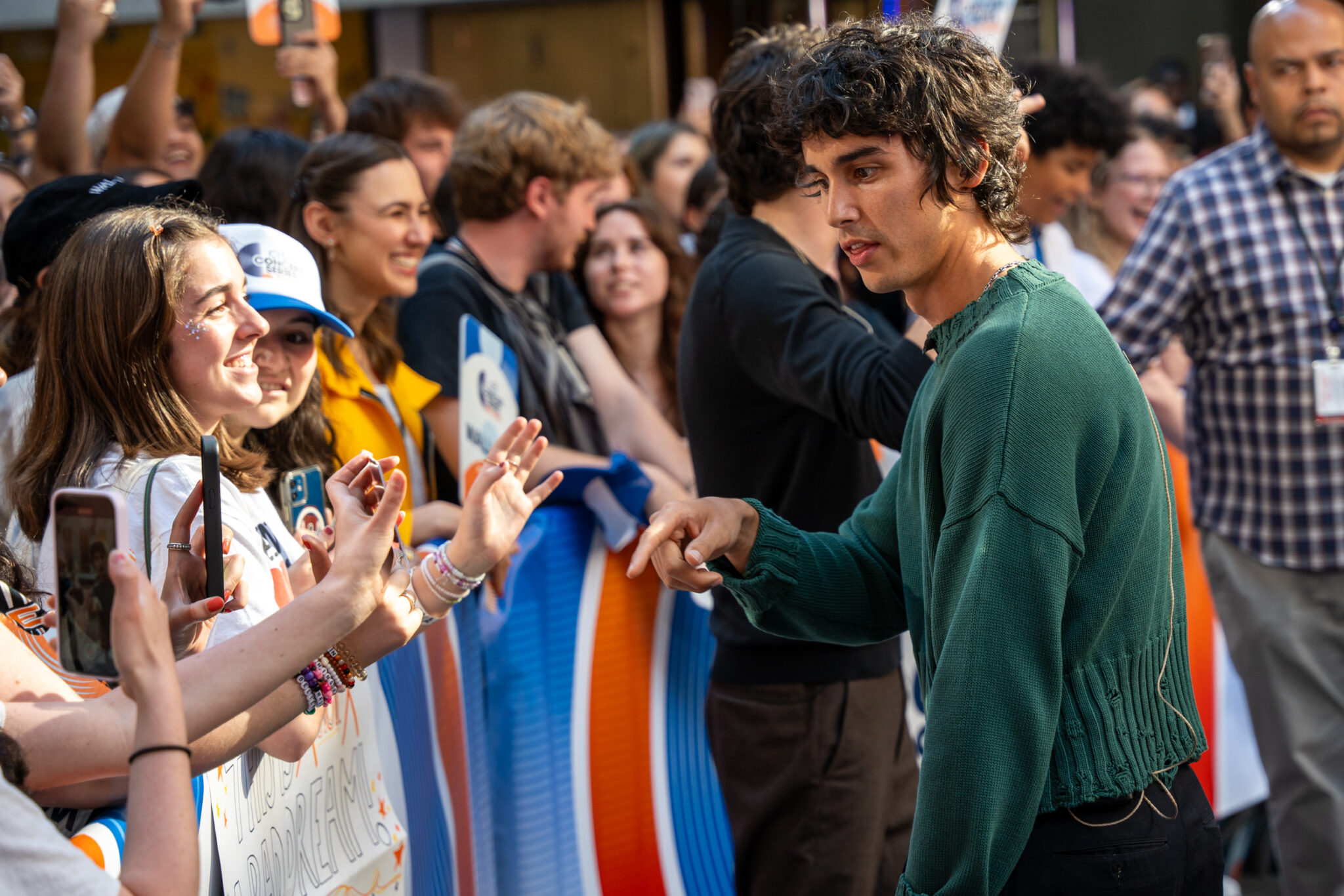 Cole Preston and fans on the TODAY Plaza.
