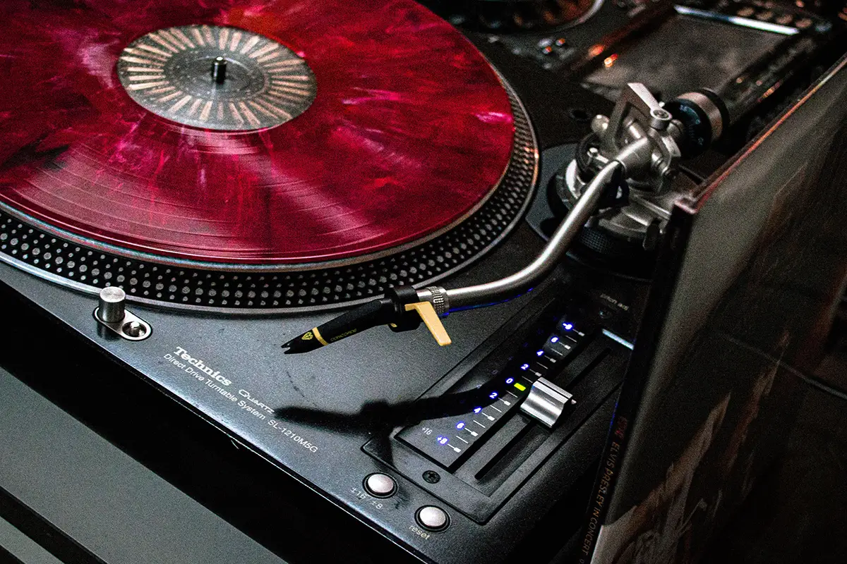 Red, marbled vinyl from EPiC: Elvis Presley in Concert at Public Records
