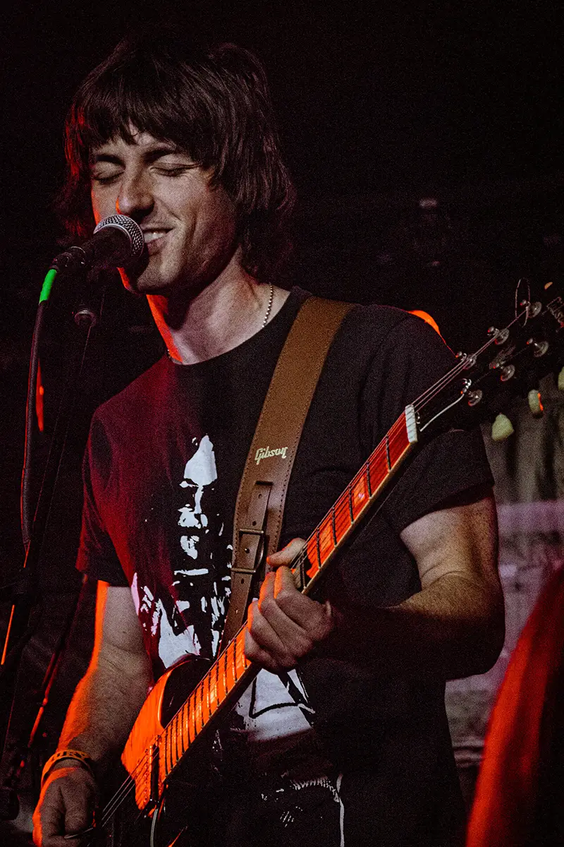 lead singer of foxtide performing a sold out show at mercury lounge