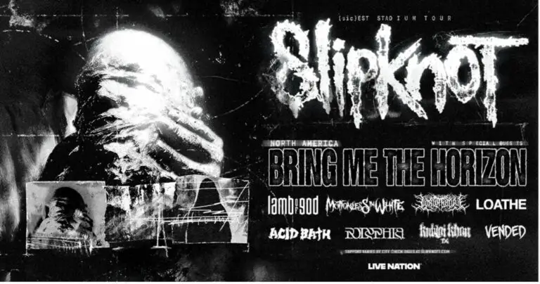 Promotional poster for Slipknot's upcoming tour
